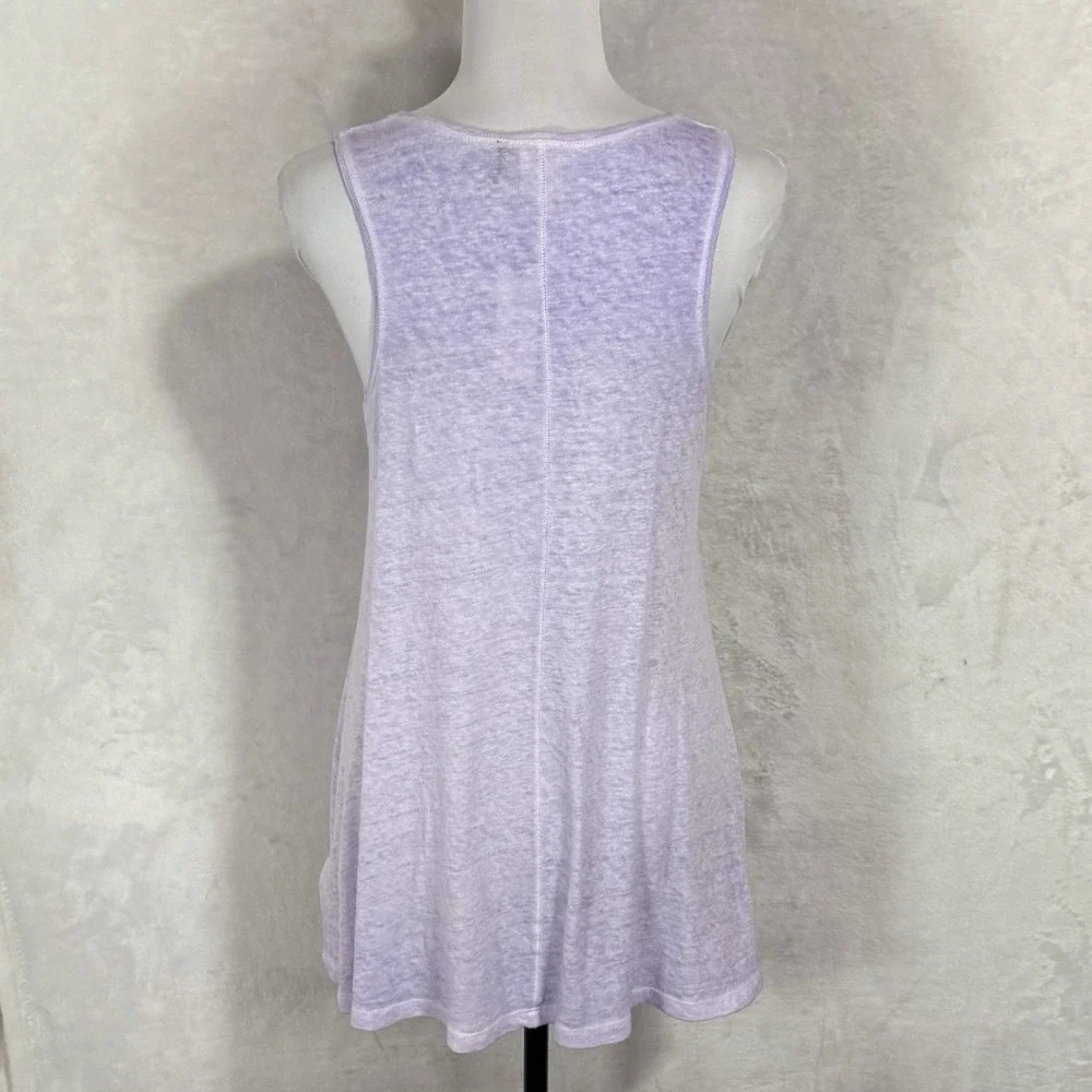 NEW Anthropologie Akemi + Kin Linen Slub Swing Tank Top Size S‎ Lavender Purple